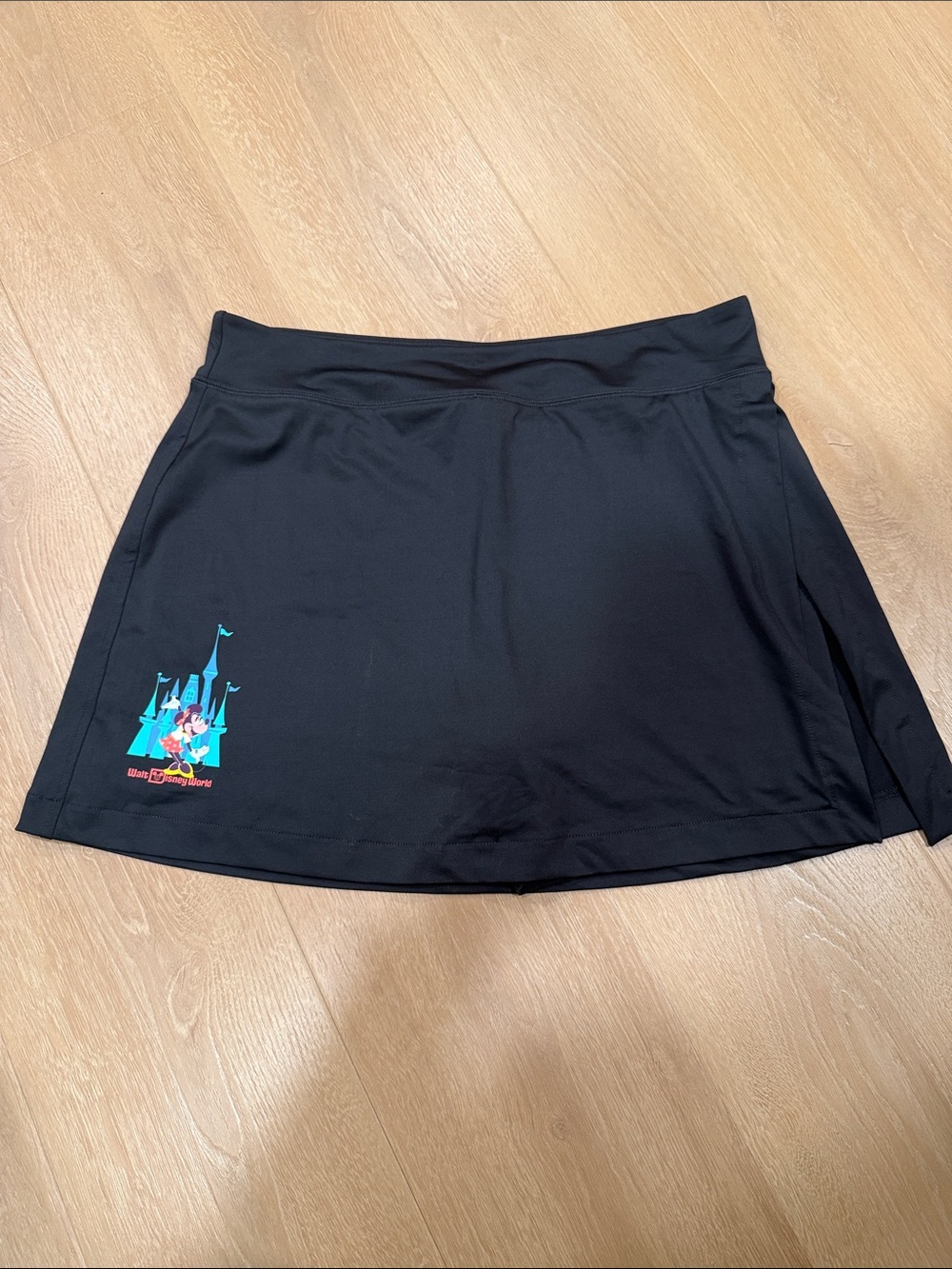 Disney Skort charcoal gray with Turquoise Castle Motif